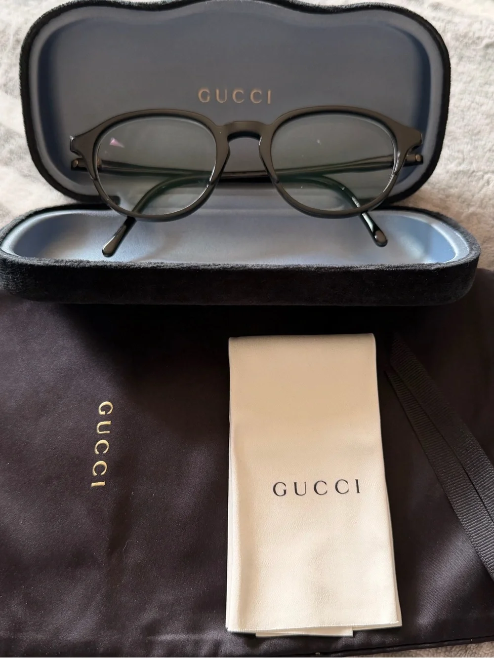 Gucci GG12120 Black Round Optical Glasses 👓